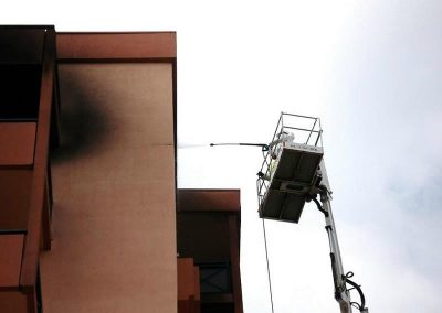 Intervention sur façade de grande hauteur